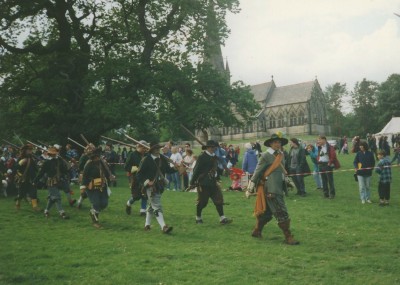 Commander leads the musket block